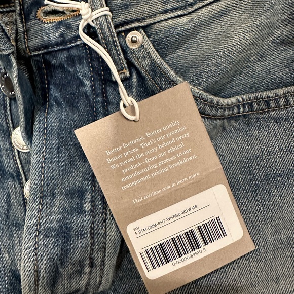 Everlane Way-High Jean Short in Marina Bay - Picture 5 of 5
